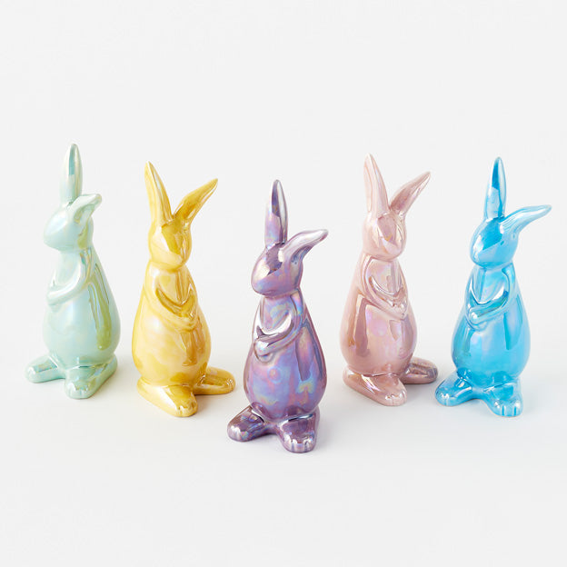 180 Iridescent Ceramic Bunny 8"