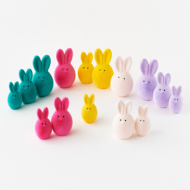 180 Flock Bunny Egg Set of 3